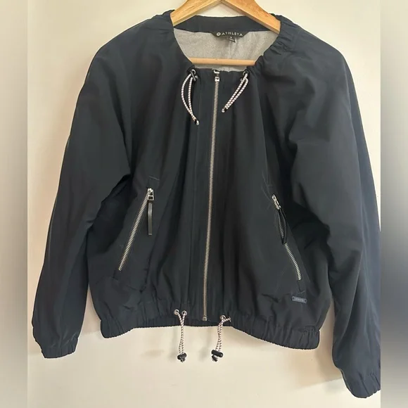 Athleta Black Bomber Jacket for Women - Picture 1 of 16